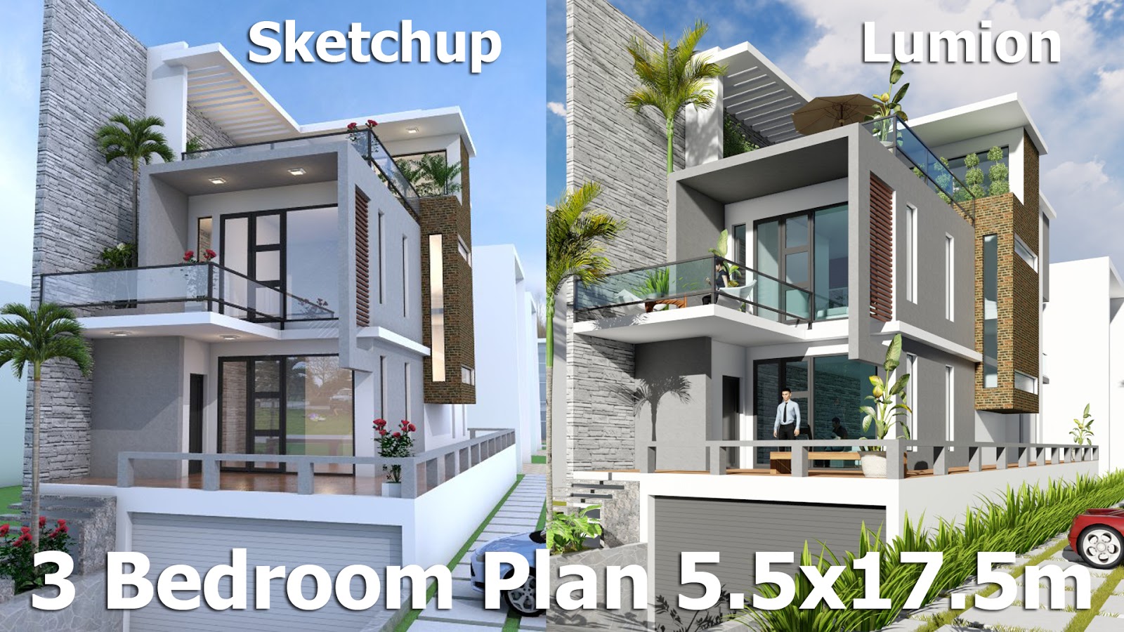 Modern House Plans With Land Size 7mx26m - SamPhoas Plan