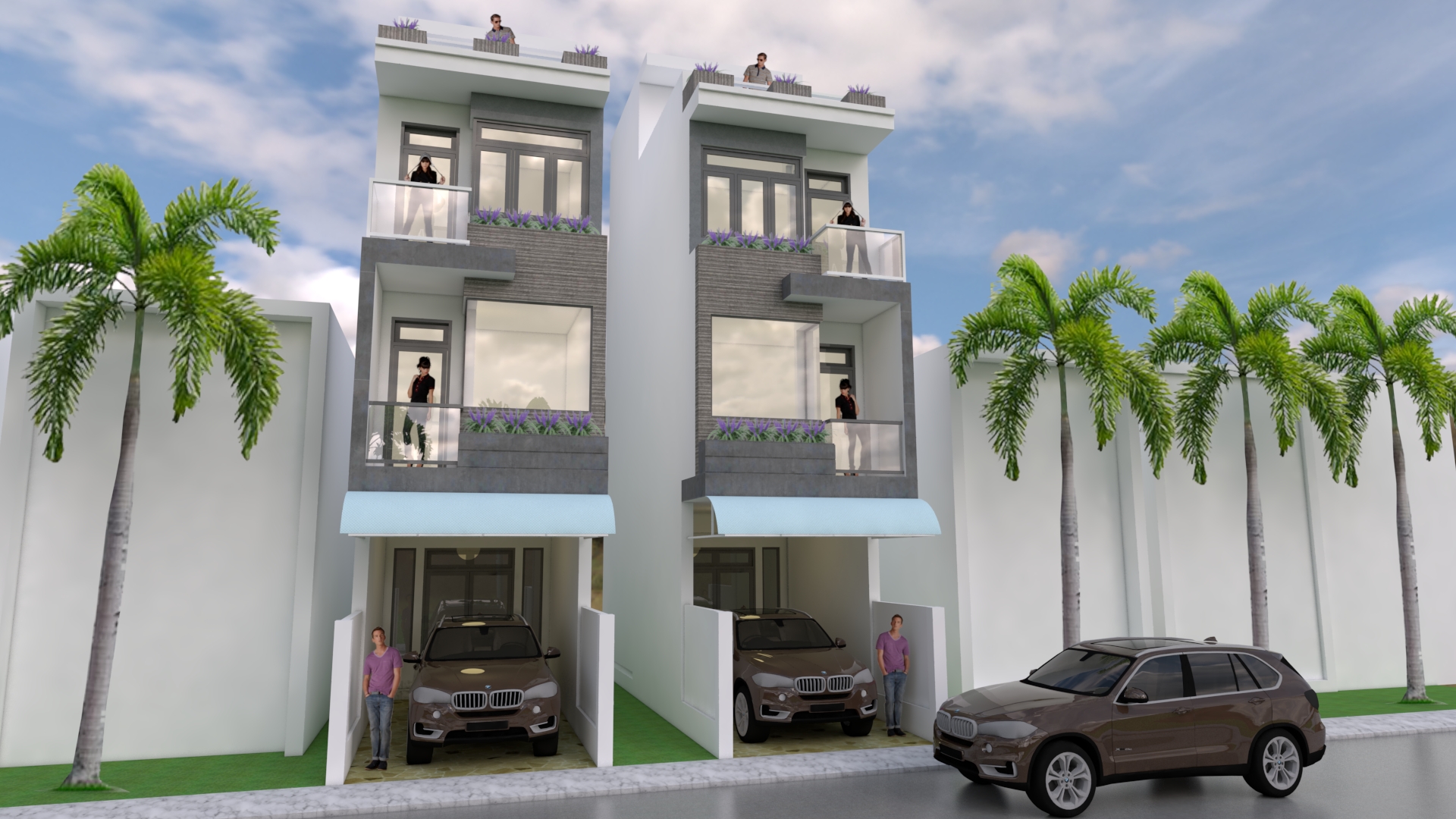  Modern Narrow House Design 3 5 x 18 meter SamPhoas Plan 