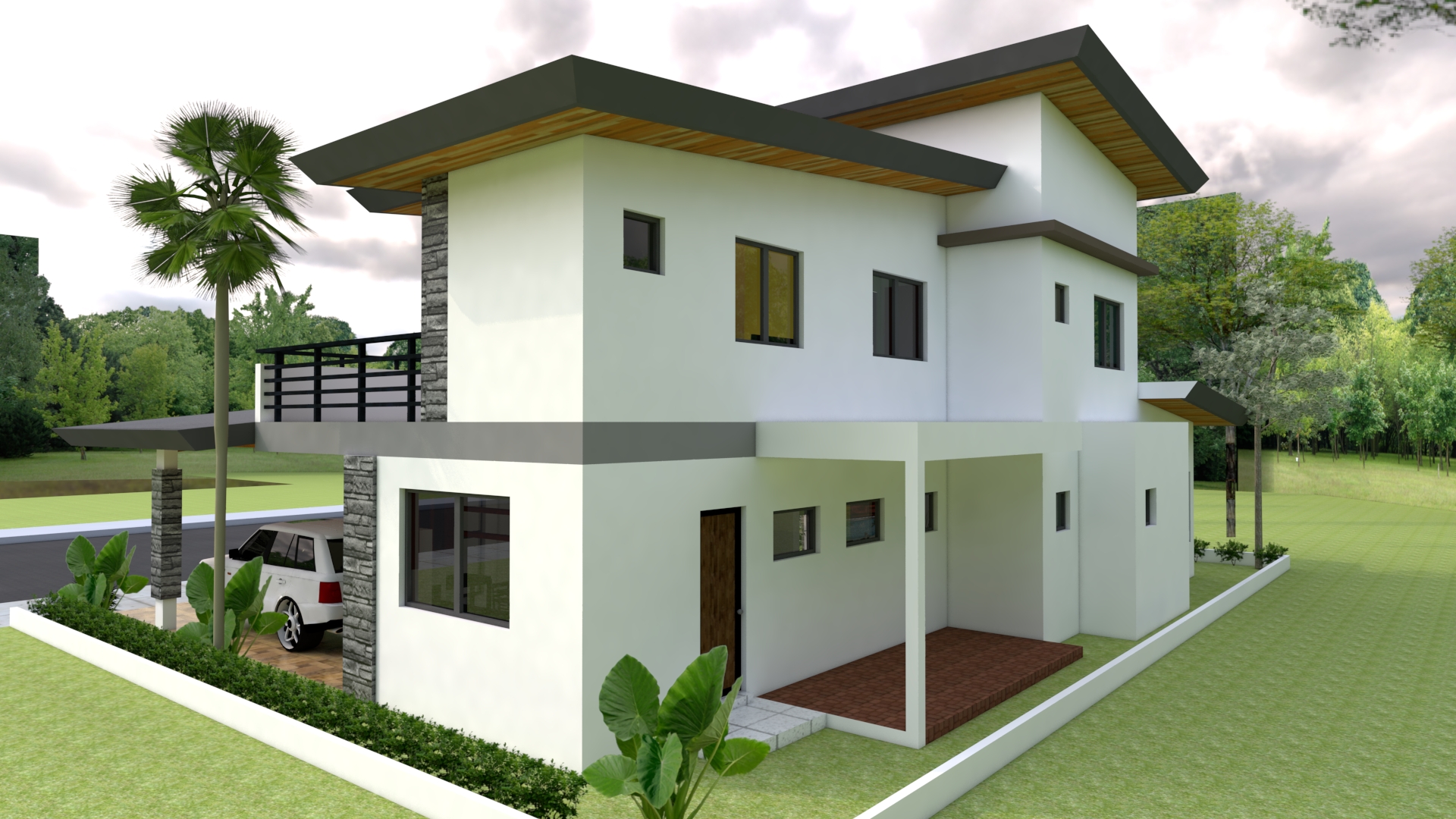 Plan 3D Home Design 20x15m Full Plan 4Beds - SamPhoas Plan