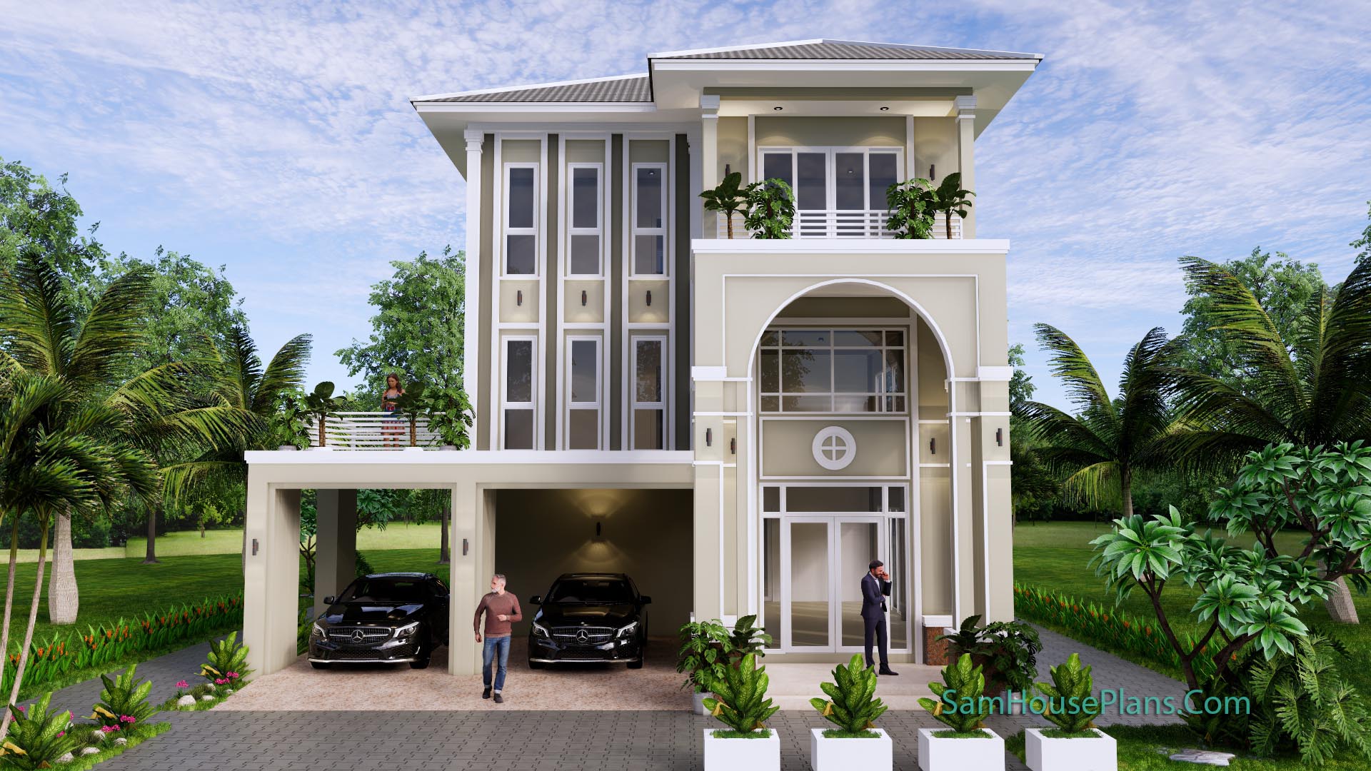 House-Design-Plans-11x14-Meter-6-Bedrooms-Full-Plans-1