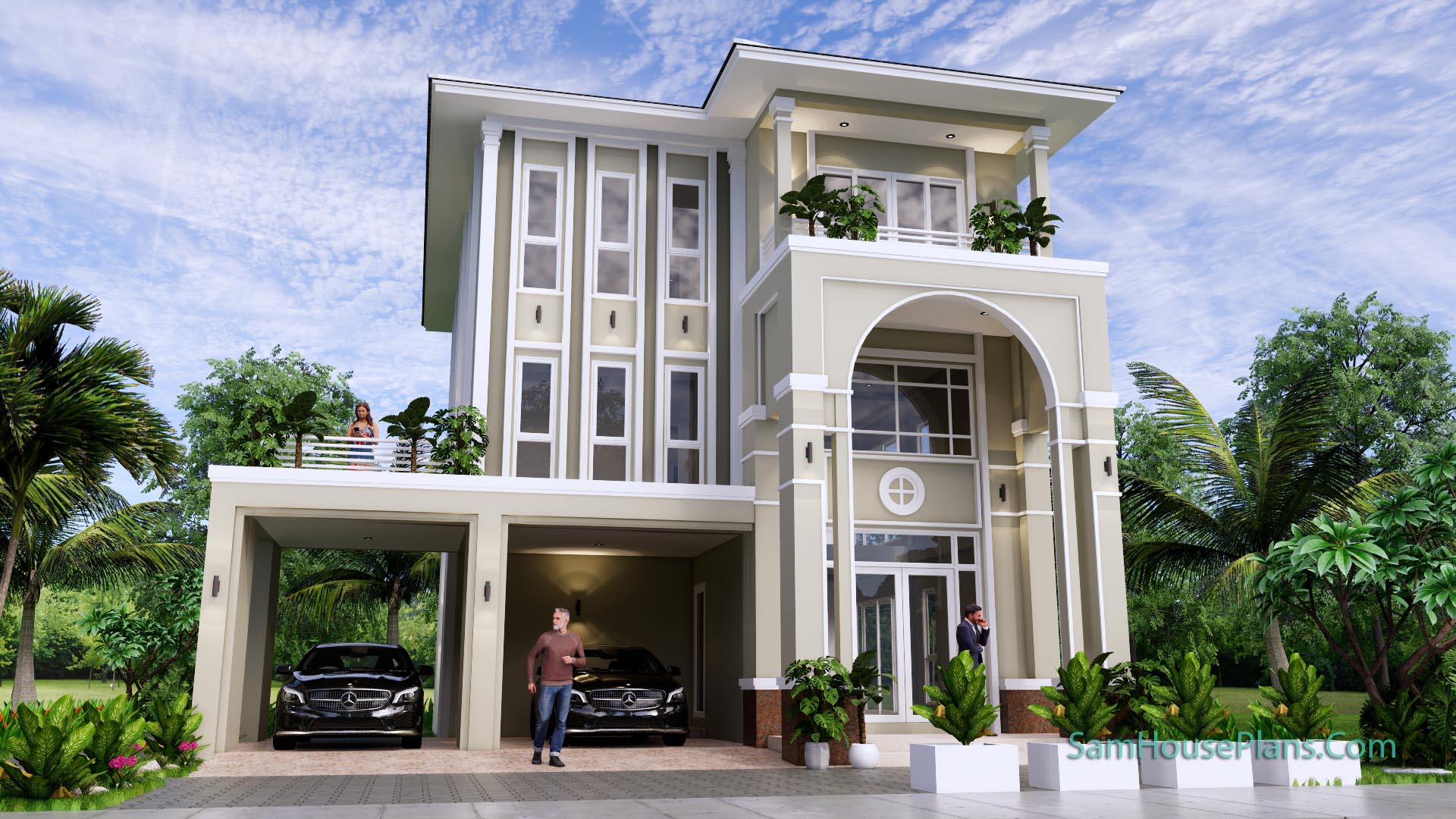 House-Design-Plans-11x14-Meter-6-Bedrooms-Full-Plans-2