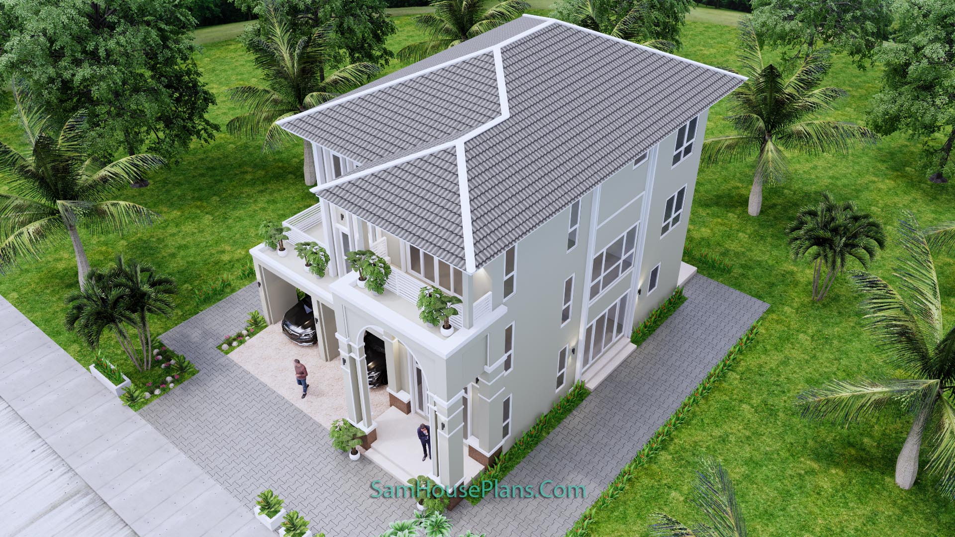 House-Design-Plans-11x14-Meter-6-Bedrooms-Full-Plans-2d-view-2