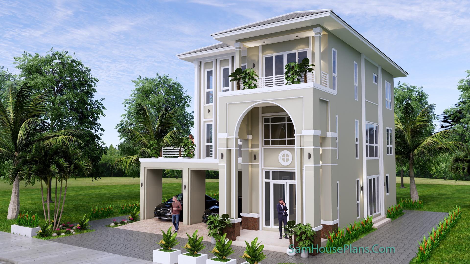 House-Design-Plans-11x14-Meter-6-Bedrooms-Full-Plans-3