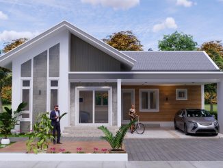 Small House Plan 12x8.5 Meter 3 Beds