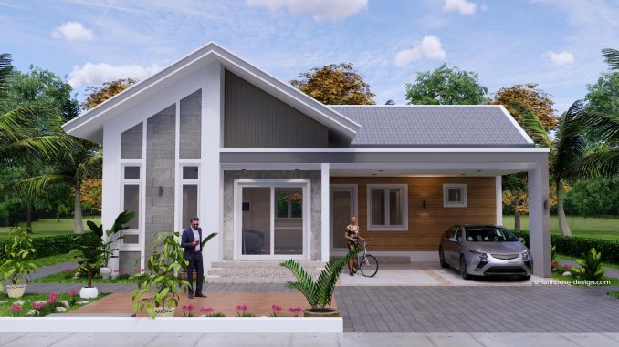 Small House Plan 12x8.5 Meter 3 Beds Small House Plan 12x8.5 Meter 3 Beds